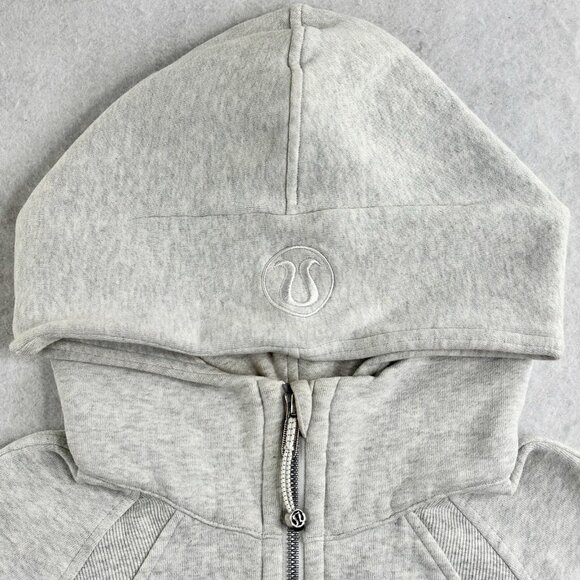 Lululemon Scuba Oversized Half-Zip Hoodie Heathered Ultra Light Grey Size XS/S - Picture 5 of 11